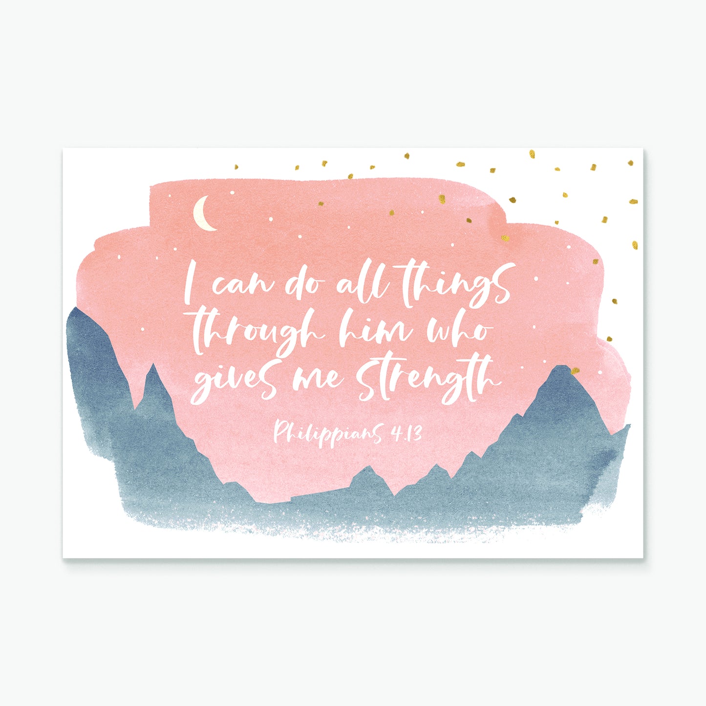 I can do all things (mountains) greeting card
