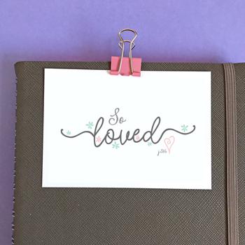 'So Loved' Christian Mini Sharing Card