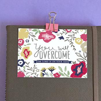 'You Will Overcome' Christian Mini Sharing Card