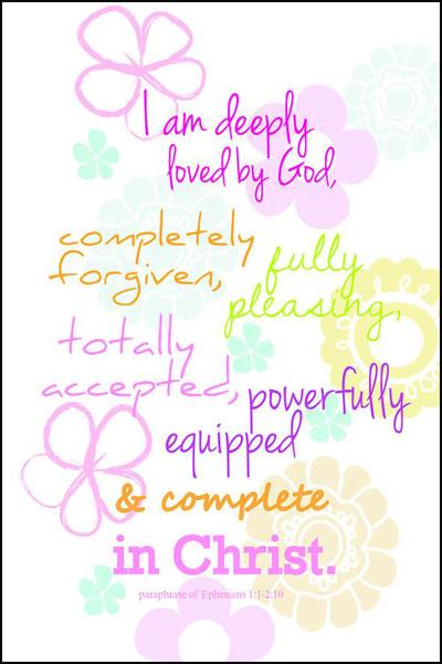 I am Deeply Loved (flowers) Mini Card