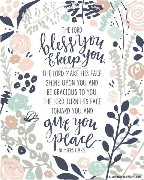 'The Lord Bless You' by Emily Burger - A4 Print