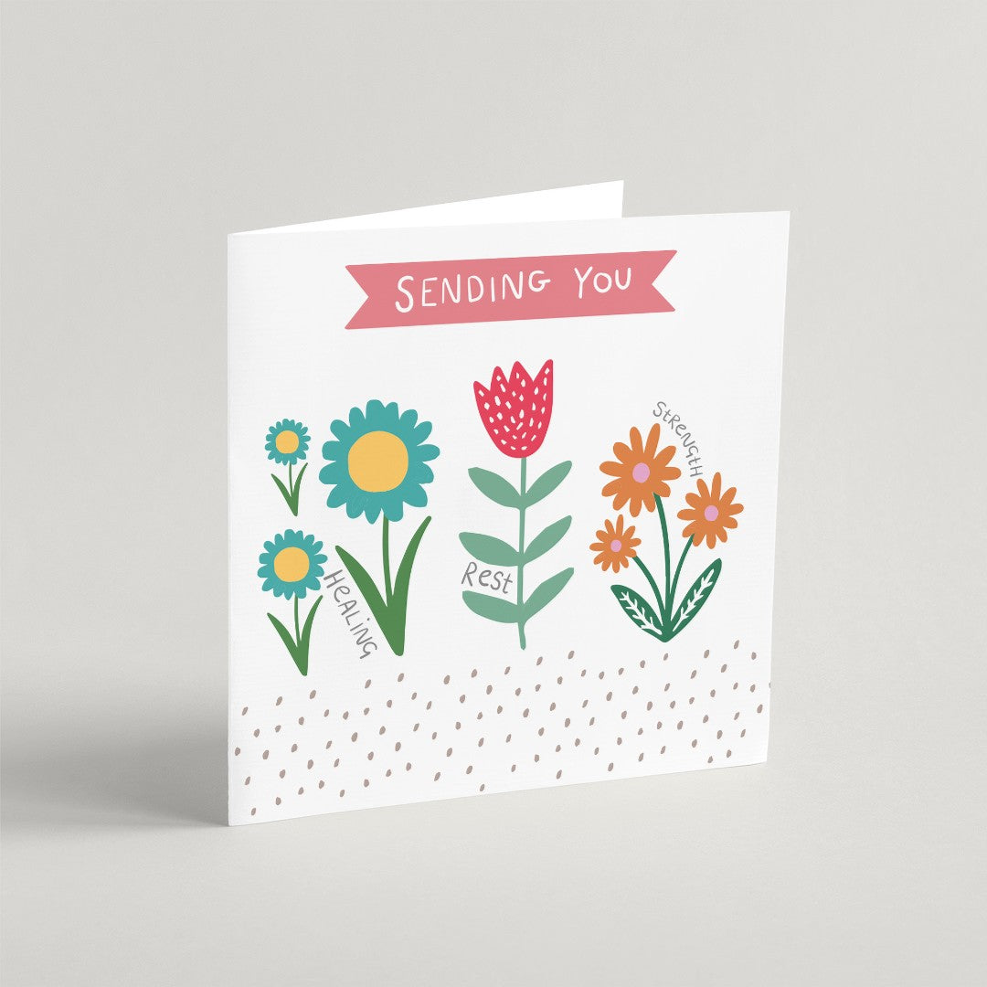 Sending You Healing, Rest and Strength Get Well Soon Card