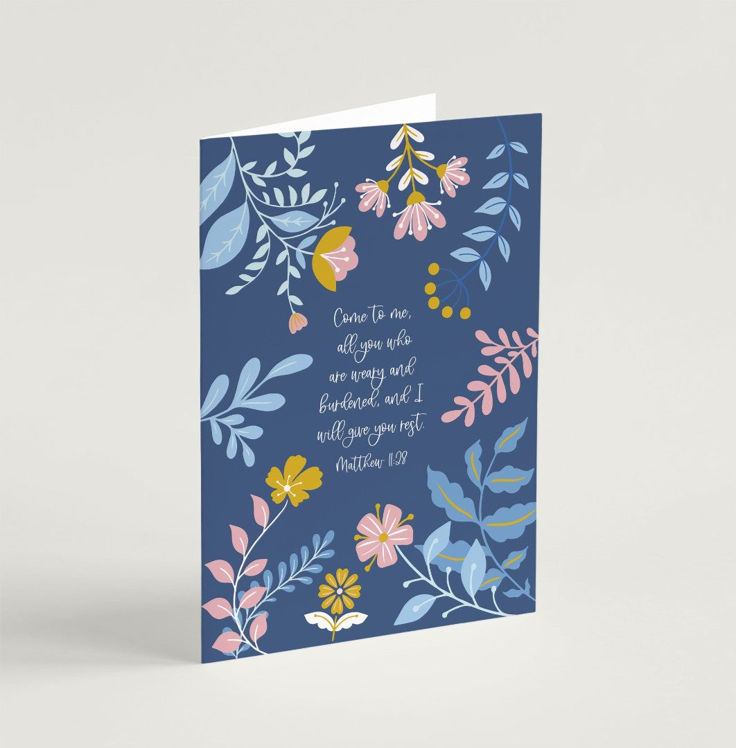 Give You Rest (Blooms) - Greeting Card