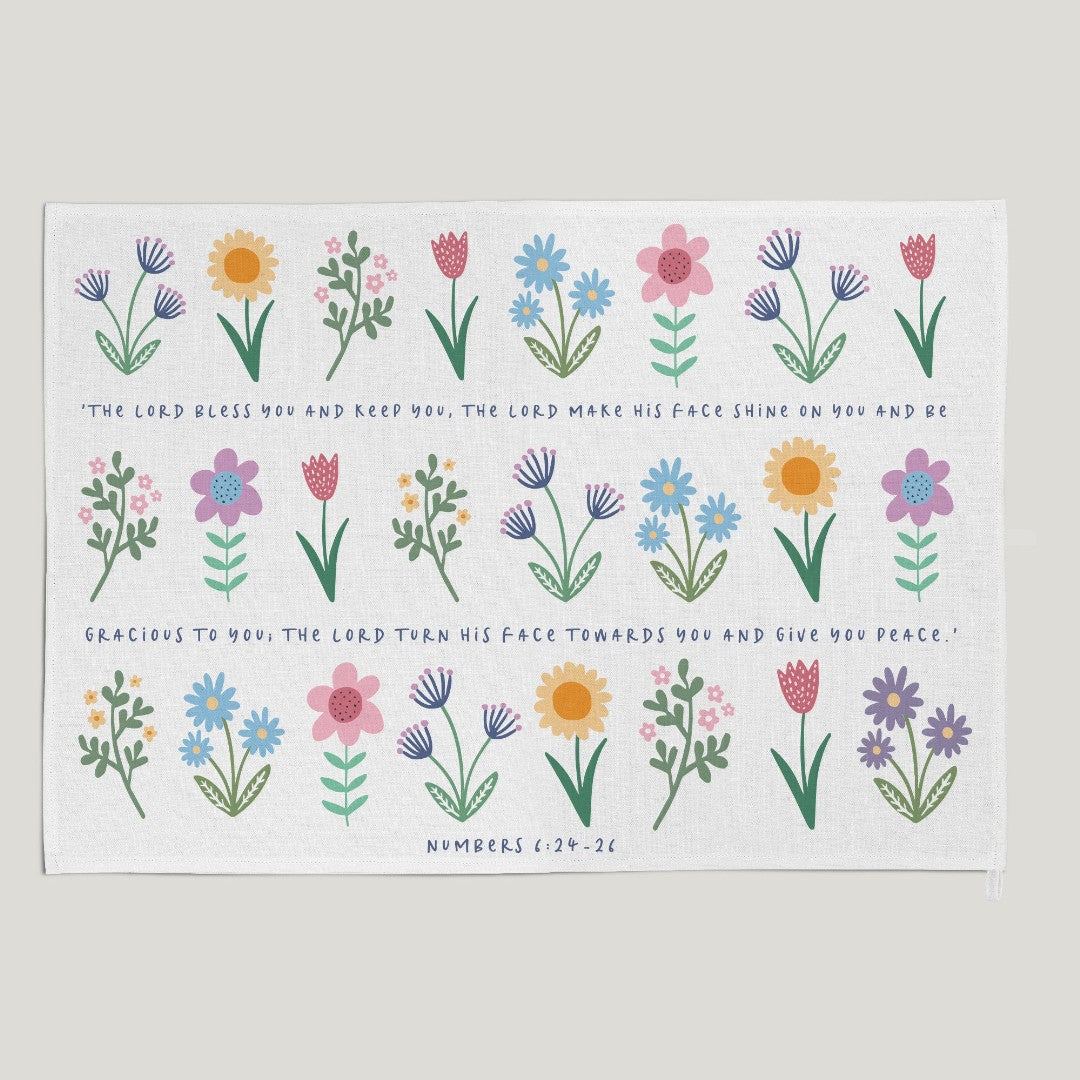 The Lord Bless You Tea Towel