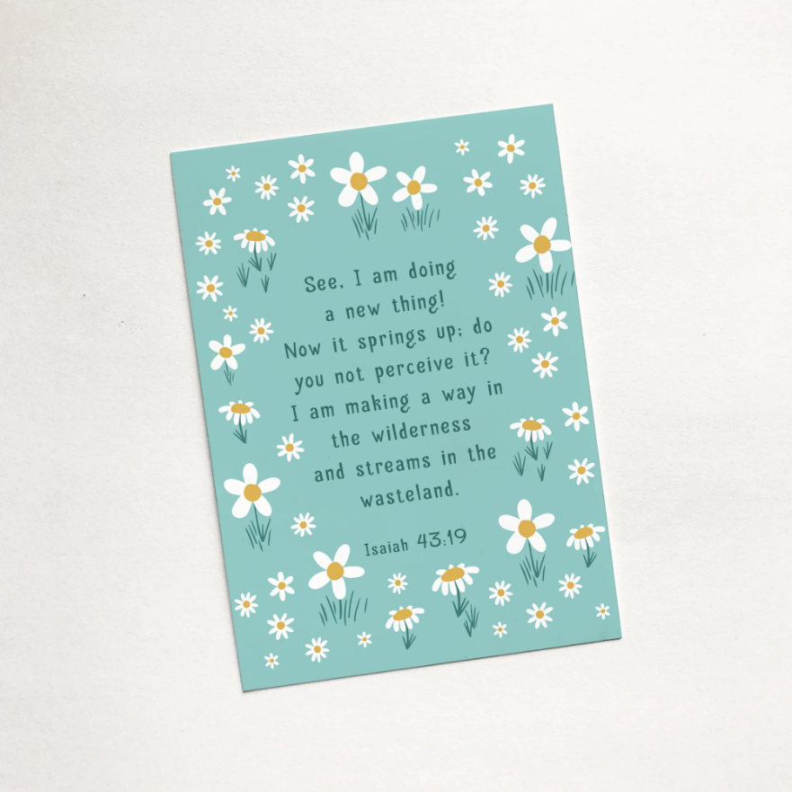 See I Am Doing A New Thing (Daisy) - Christian Sharing Card