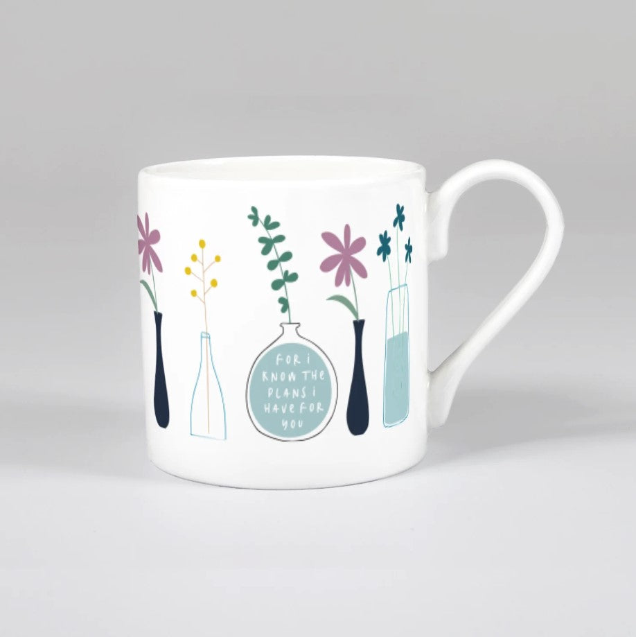 'For I Know' (Stems) Bone China Mug