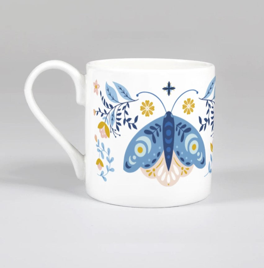 'New Creation' (Moth) Bone China Mug