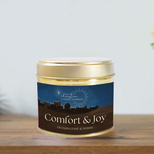 Comfort & Joy Frankincense & Myrrh Scented Candle in a Tin