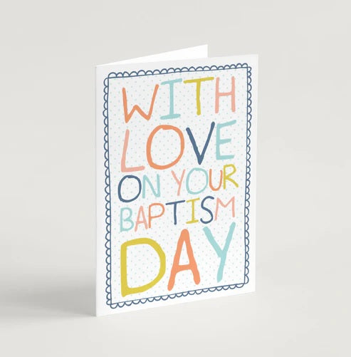 Rainbow Doodle Baptism Card