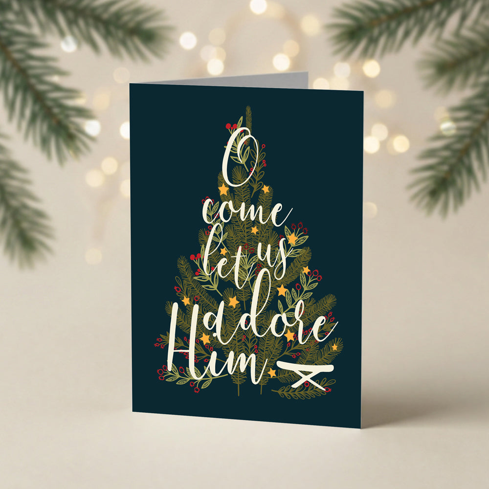 O Come Let Us Adore Him Christmas Cards (pack of 10)