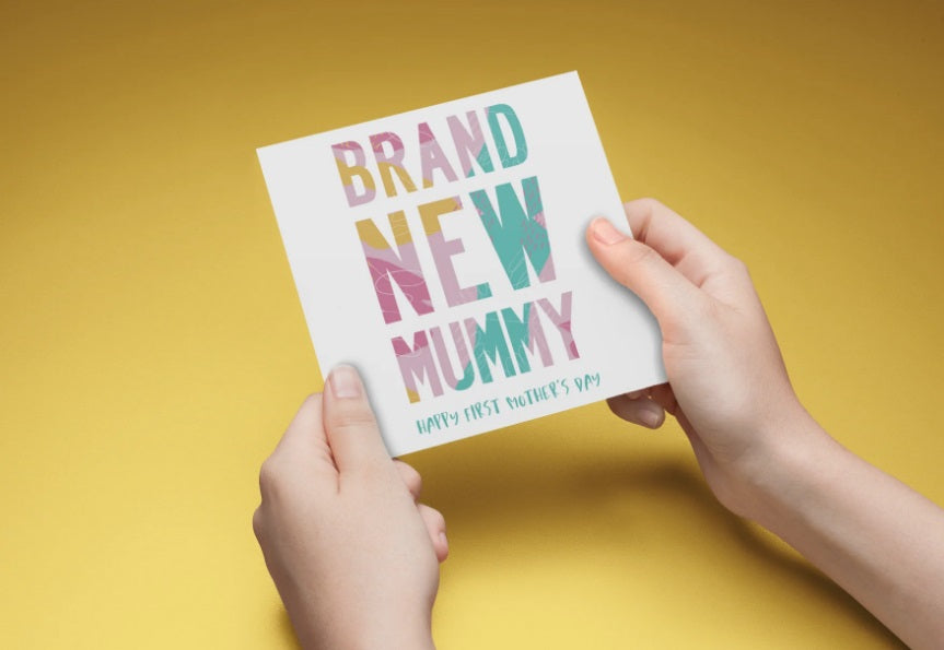 Brand New Mummy Mother's Day (Abstract) Greeting Card & Enve