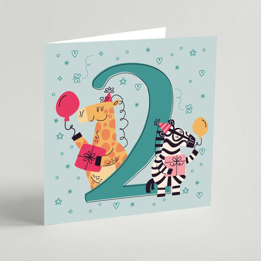Two Birthday Square Card