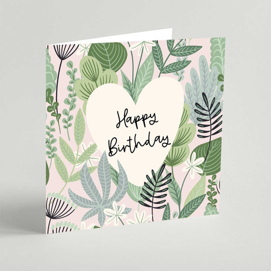 Happy Birthday Plants Square Card
