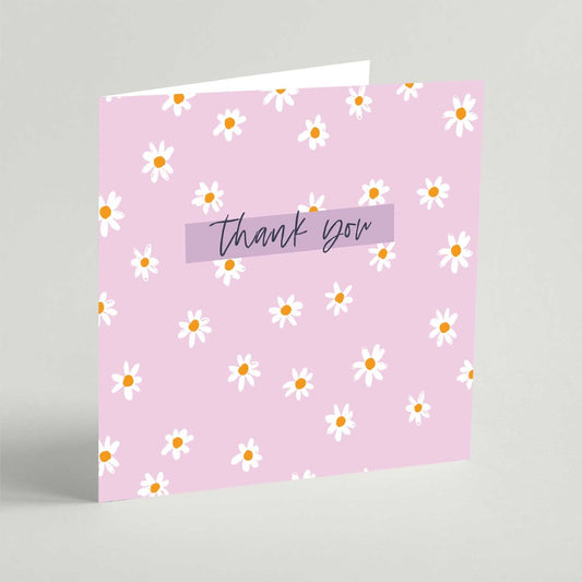 Thank You Daisy Square Card