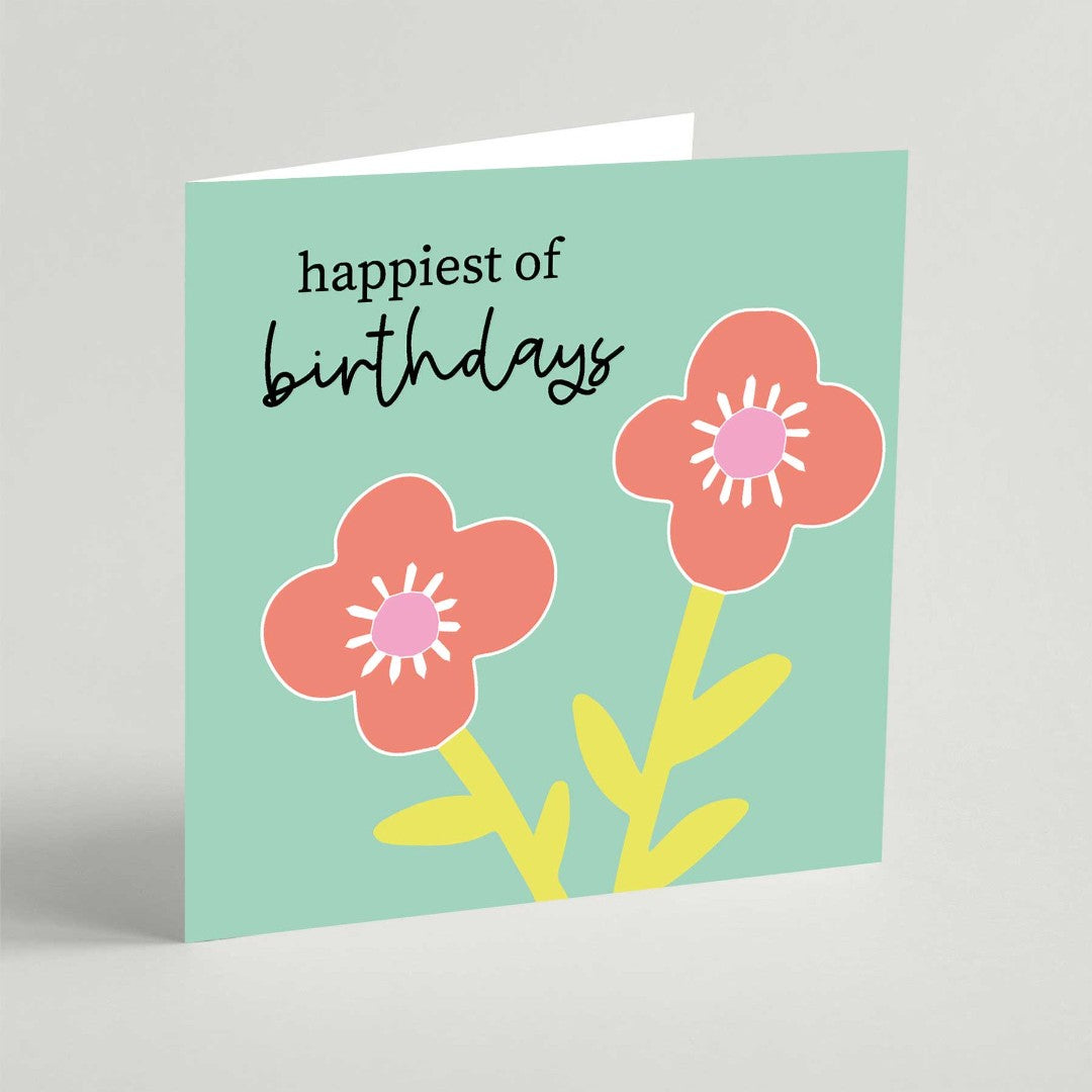 Happy Birthday (Green) Greeting Card