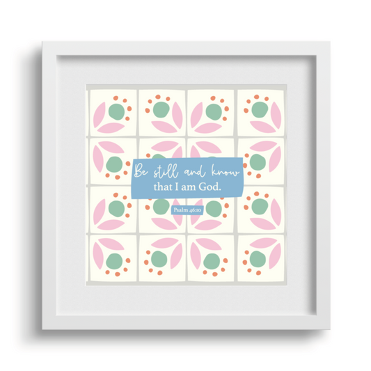 'Be Still' Framed Print