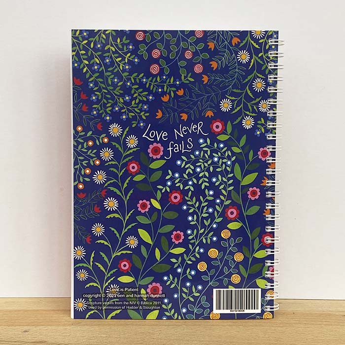 'Love is Patient' by Hannah Dunnett - A5 Chunky Notebook