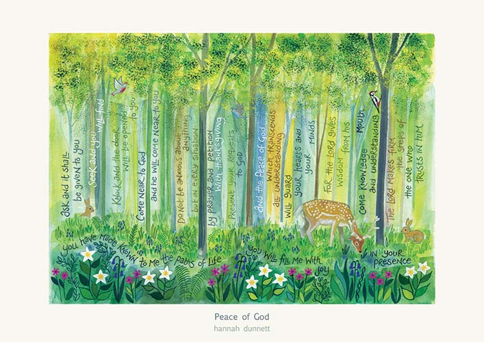 'Peace of God' by Hannah Dunnett - Greeting Card
