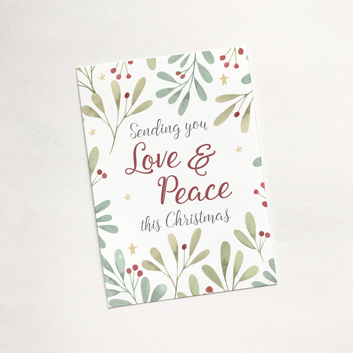 'Love and Peace' - Christmas Mini Cards