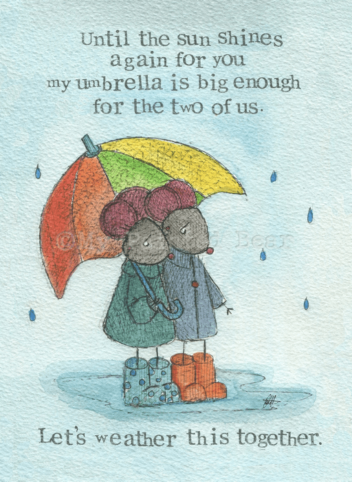 Let's weather this together - greeting card