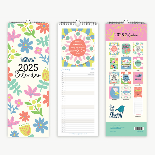 The Wee Sparrow 2025 Calendar (A3 slimline)