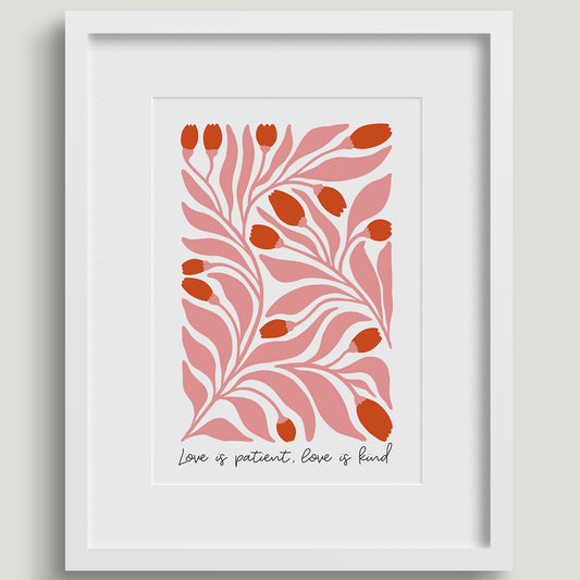 Love is Patient - framed print