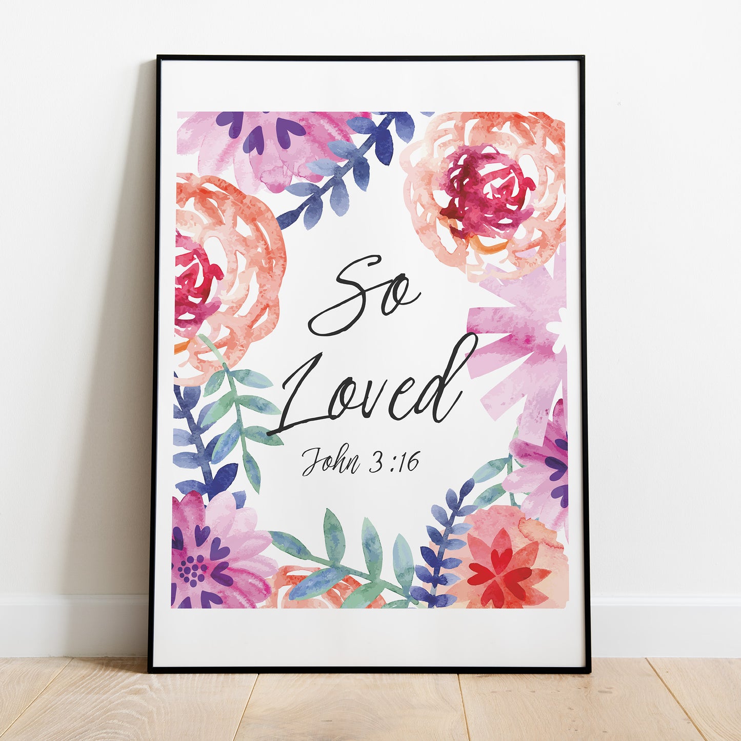'So Loved' (flowers) by Preditos - Print