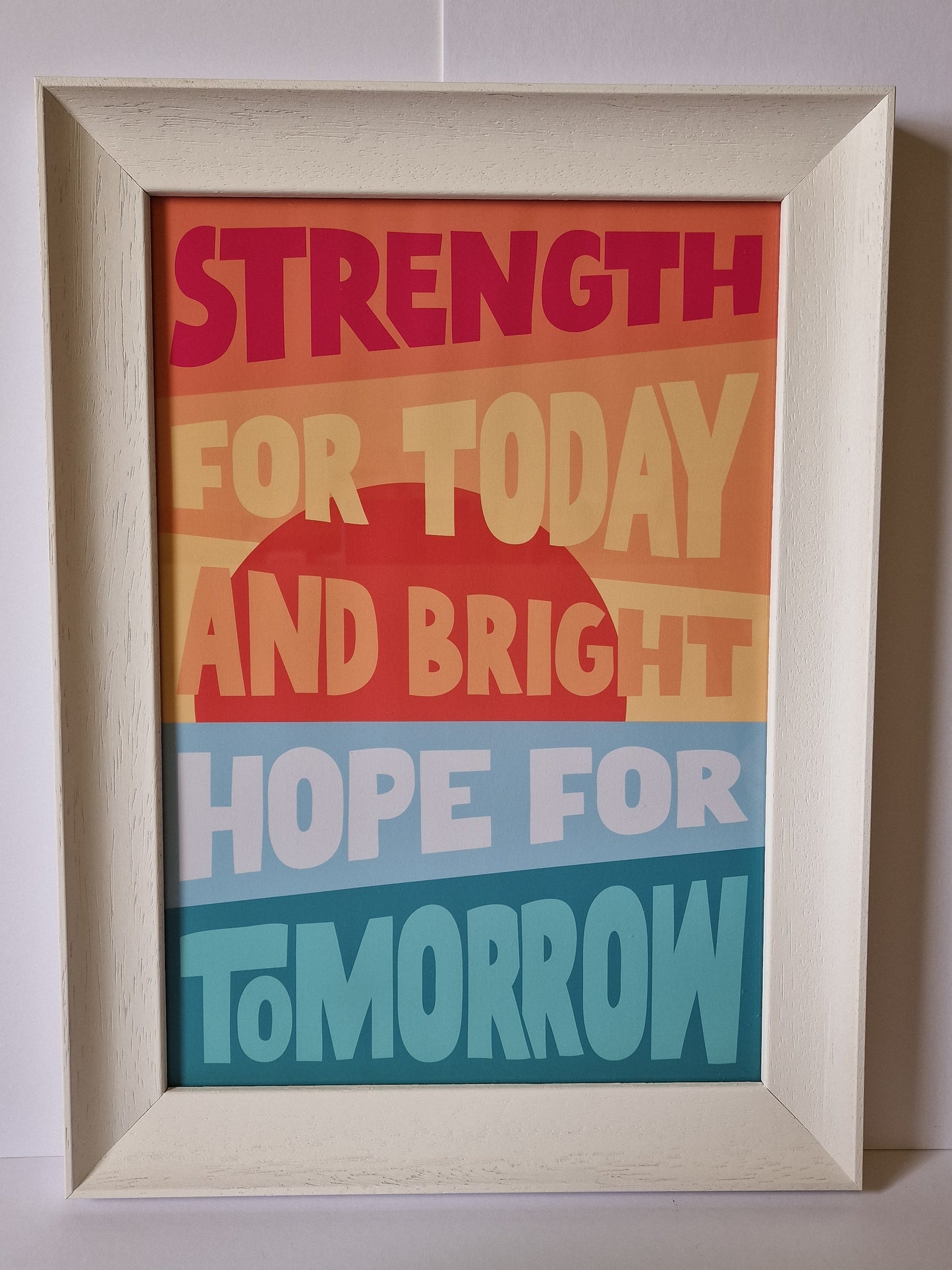 Strength for Today - framed A4 print