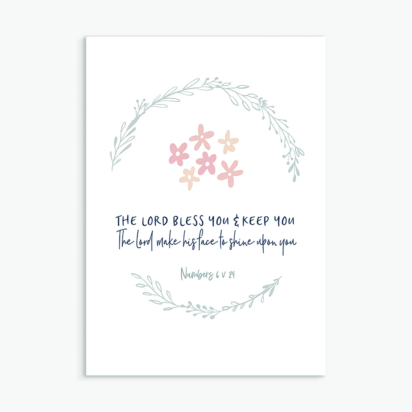 The Lord bless you greeting card