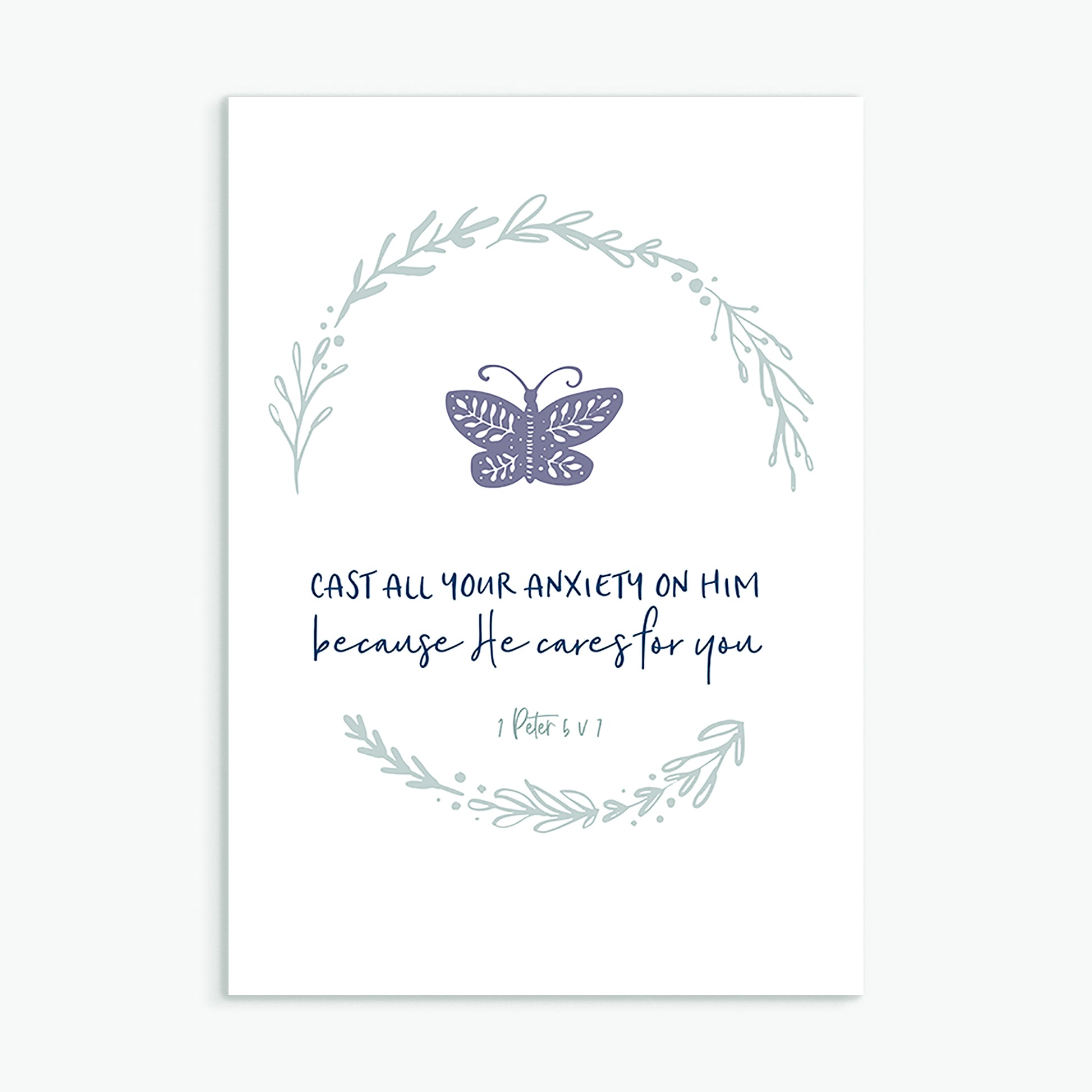Christian greeting card Cast All Your Anxiety