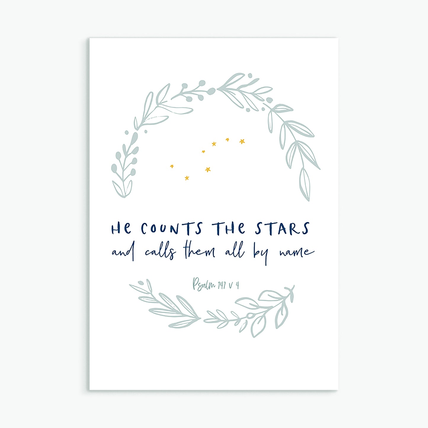 He counts the stars greeting card