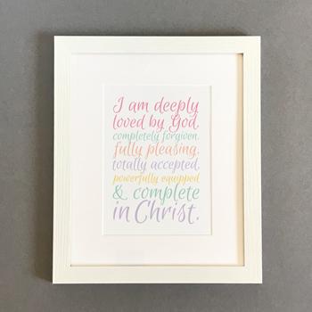 'Deeply Loved' (calm mix) by Preditos - Framed Print