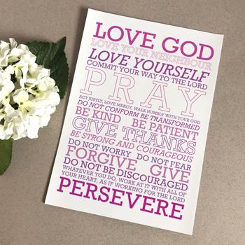 'Love God' (purple mix) by Preditos - Print