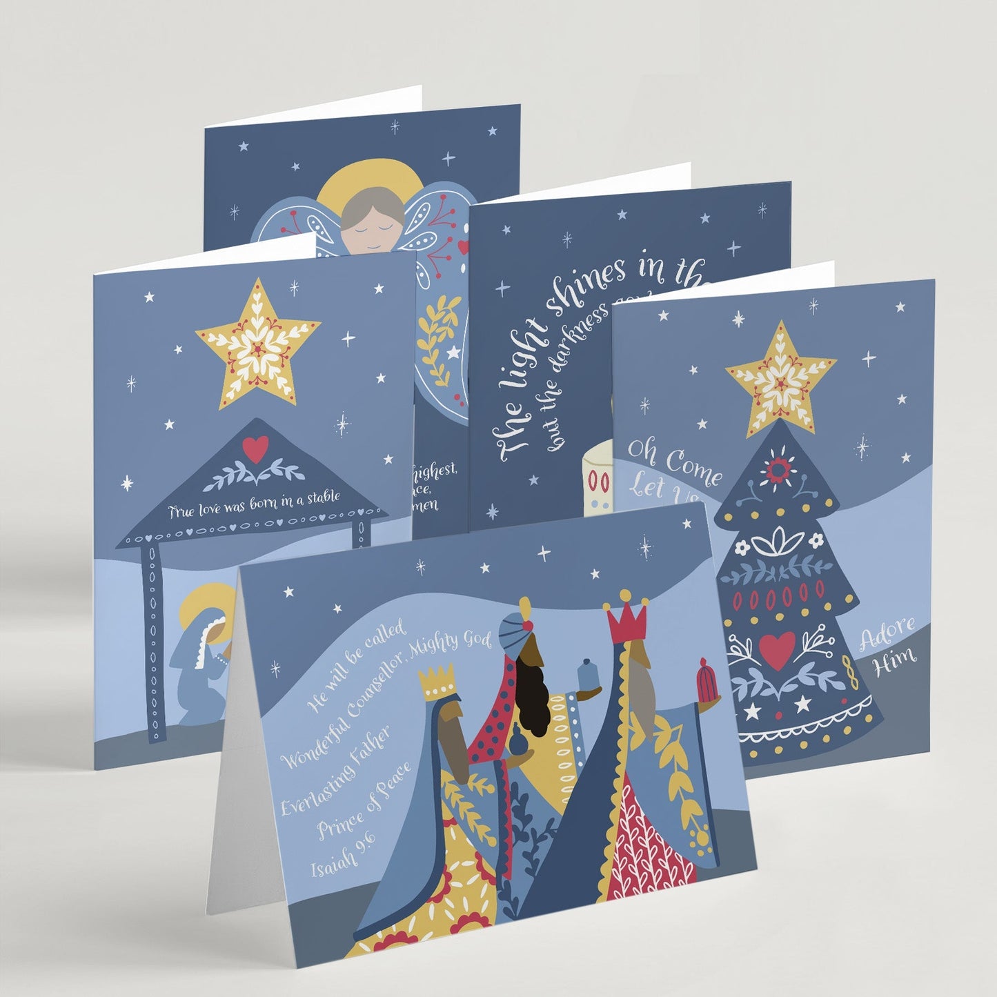 Mixed Pack A6 Christmas Cards - 10 Pack - Bio Cello Packaging