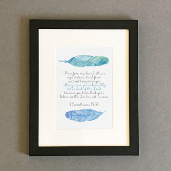 'Always Give' by Preditos - Framed Print
