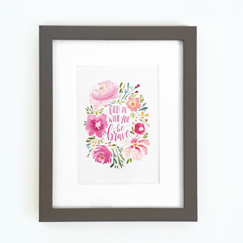 'God is With You, Be Brave' by Emily Burger - Framed Print