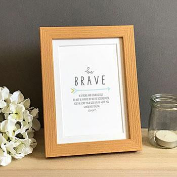 'Be Brave' (Arrow) - Framed Print