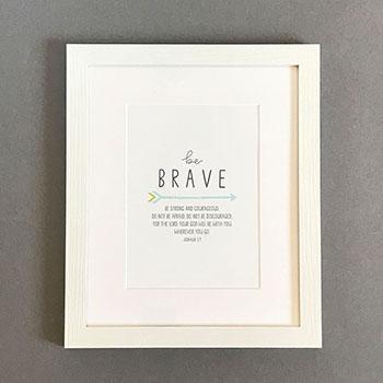'Be Brave' (Arrow) - Framed Print