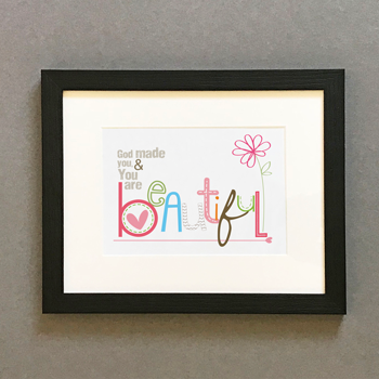 'Beautiful' by Emily Burger - Framed Print