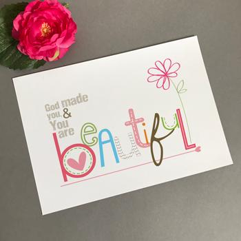 'Beautiful' by Emily Burger - A4 Print