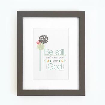 'Be Still' by Emily Burger - Framed Print