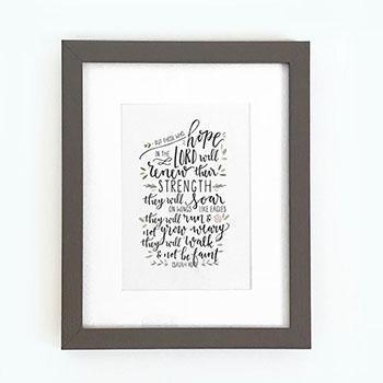 'But those who hope' - Framed Print