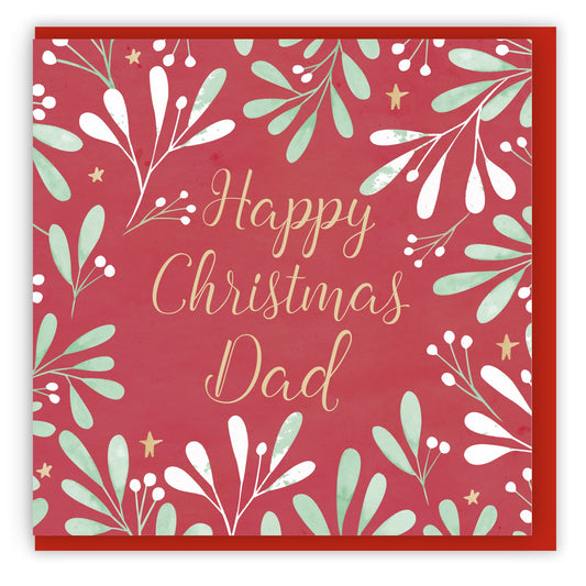 Happy Christmas Dad Single Christmas Card