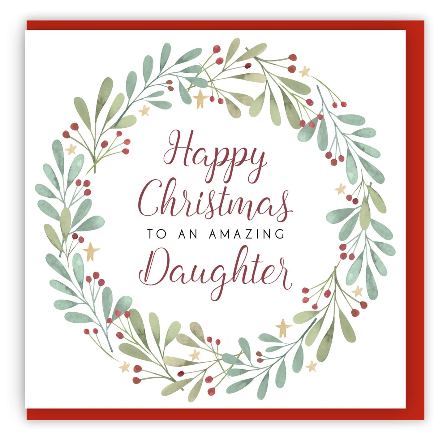 Happy Christmas Daughter (2023) Single Christmas Card