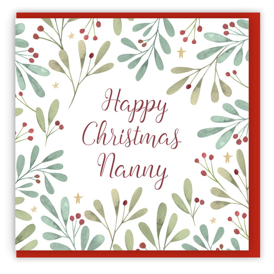 Happy Christmas Nanny (2023) Single Christmas Card