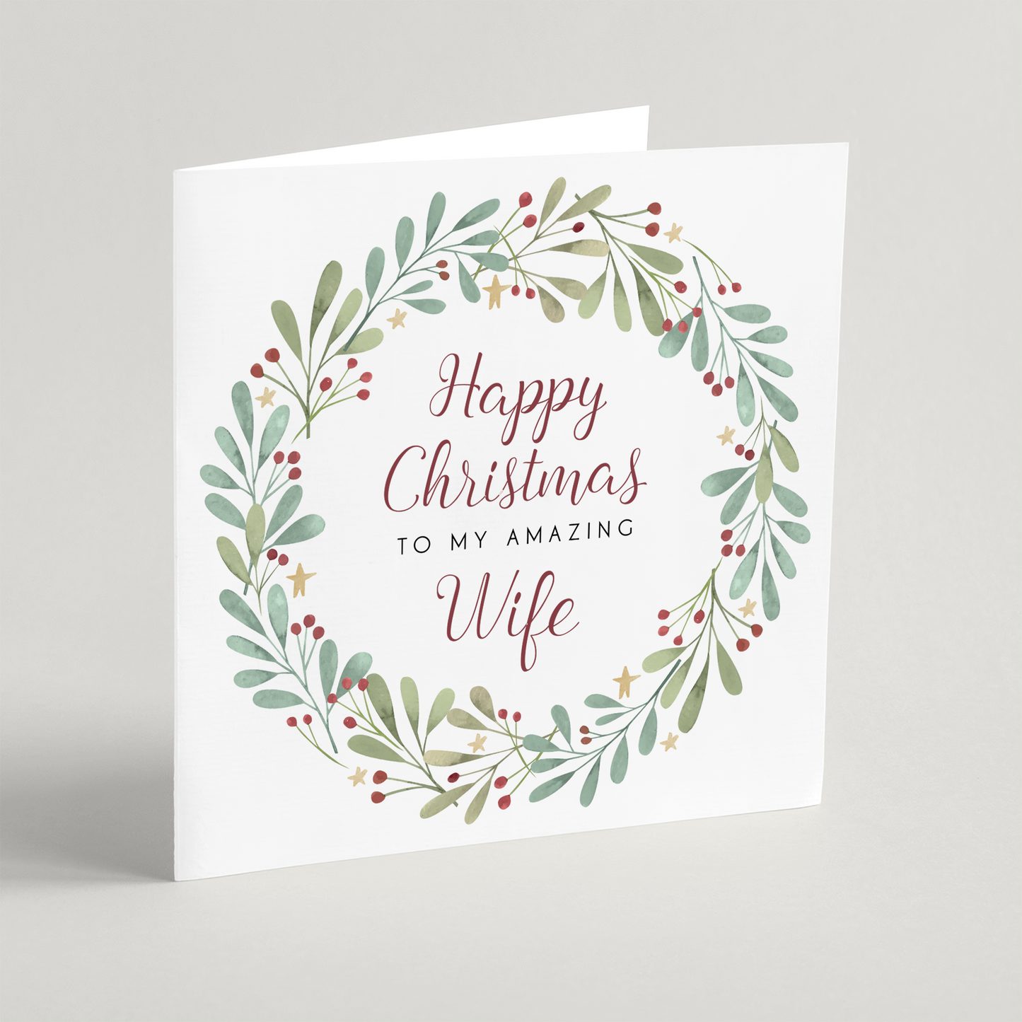 Happy Christmas to My Amazing Wife (2023) Single Christmas Card