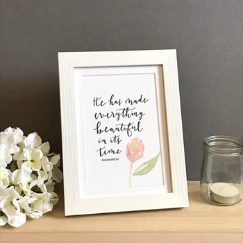 'He Has Made Everything Beautiful' by Emily Burger - Framed Print