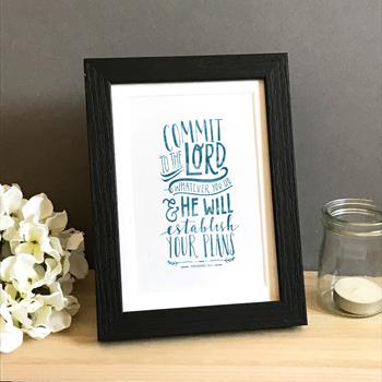 'Commit To The Lord' by Emily Burger - Framed Print