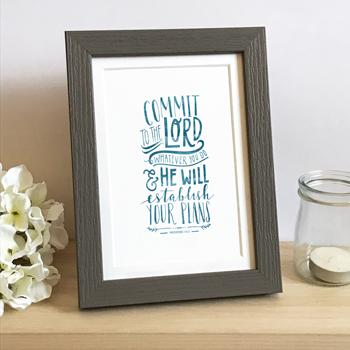 'Commit To The Lord' by Emily Burger - Framed Print