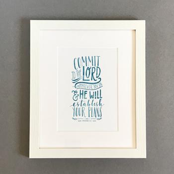 'Commit To The Lord' by Emily Burger - Framed Print